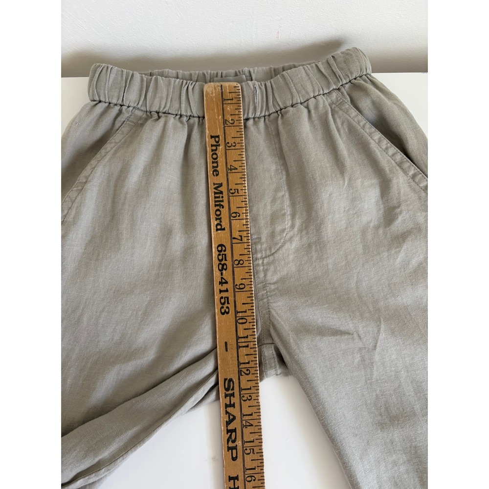 Everlane Womens Linen Barrel Pants XXS Grey Elastic Waist Minimalist Lagenlook - Picture 12 of 13